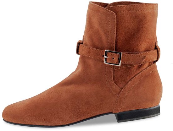 Chaussures de danse Werner Kern Harper – Bottines de danse pour femmes – Daim souple – Semelle en daim – Bottes de danse pour Danse folklorique, danses en ligne, West Coast Swing, Latin et Rock &lsquo;n roll – Werner Kern – Marron – 41 1/3