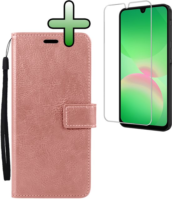 Étui à Bookcase pour Samsung Samsung avec protection d&rsquo;écran – Or rose