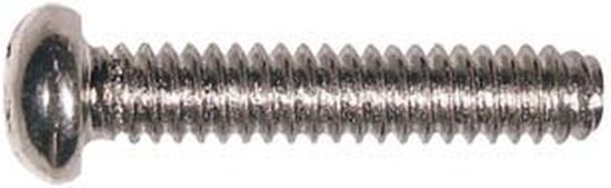 Boulon de micro, nickel, 3,4 x 18 mm, 12 pièces, tête bombée
