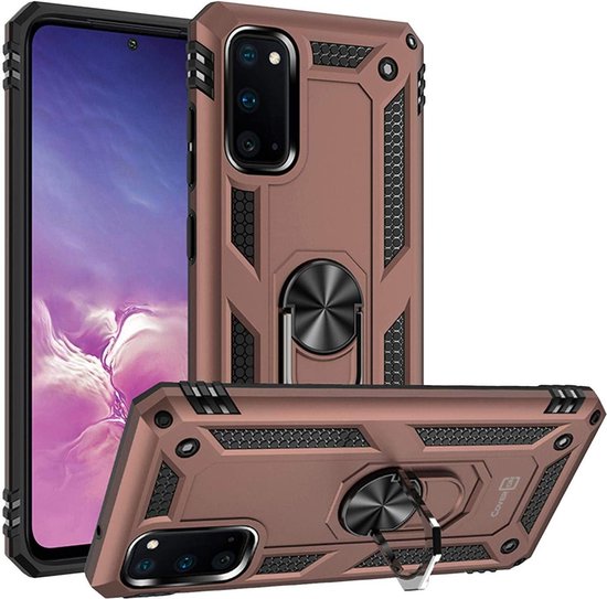 Coque Samsung Galaxy A71 Rugged Ring Armor Antichoc Or Rose