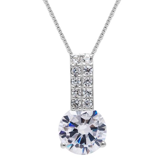 Collier en argent dames | Collier en argent, collier chic avec cristaux
