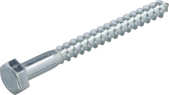Boulons à bois – DIN571 Hexagonal – M10 x 320mm – Galvanisé (25 pièces)