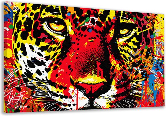 Décoration murale Jaguar – Décoration murale Animaux – Peintures toile Couleurs – Tableaux classiques – Tableaux sur toile – Toile d&rsquo;art 60×40 cm
