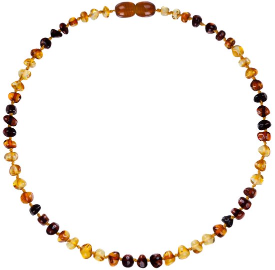 Collier Ambre Sun Sauvage Adulte – Collier Ambre – Ambre Baltique – 45 cm – Couleur Rainbow -en-Ciel