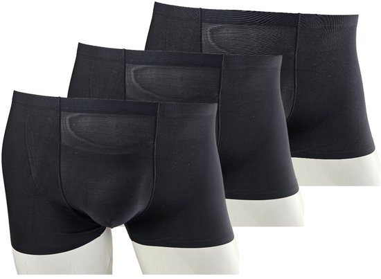 BamBella ® – Boxershorts – 3 pièces – taille L/XL – Boxer short caleçon court ajusté noir dentelle sous-vêtements hommes caleçons longs ajustés