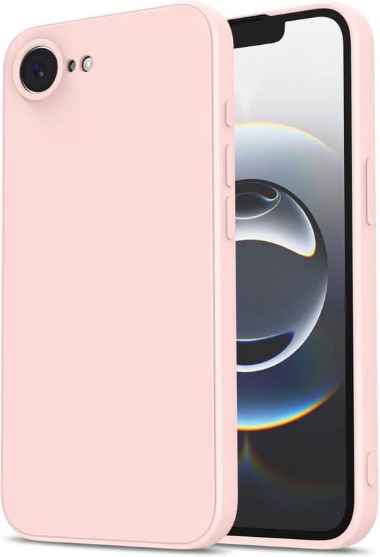 Coque avec Protection pour appareil photo compatible avec Apple iPhone 16e | Couverture arrière | Fin | TPU flexible | Rose
