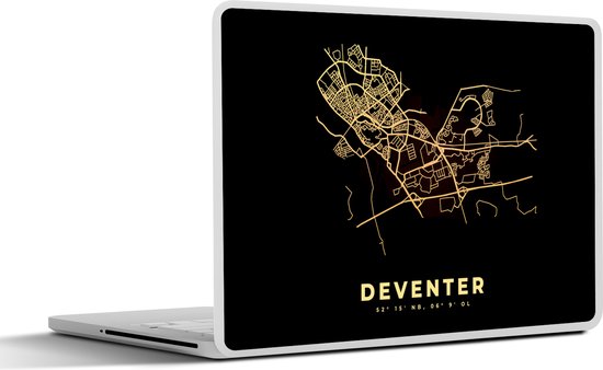 Autocollant pour ordinateur portable – 12,3 pouces – Deventer – Plan de la ville – Carte – Carte – Nederland – 30x22cm – Autocollants pour ordinateur portable – Peau pour ordinateur portable – Couverture