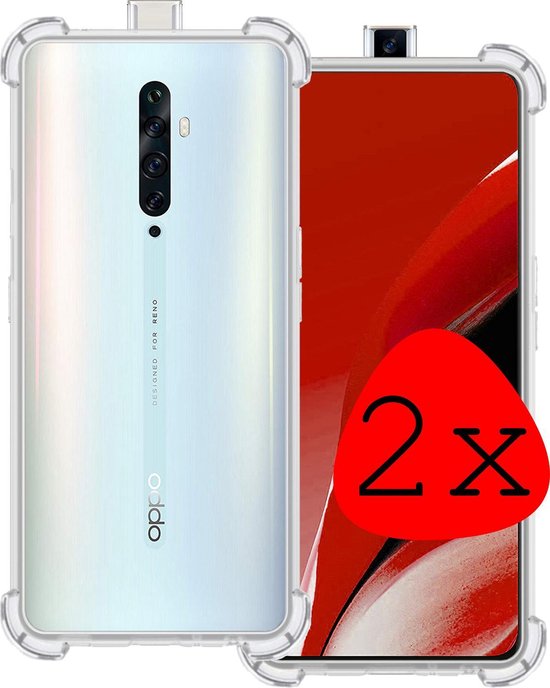 Coque OPPO Reno 2Z Coque Antichoc en Silicone – Coque OPPO Reno 2Z 5G Coque Transparente en Siliconen OPPO – Coque OPPO Reno 2Z Version 5G – Transparente – 2 Pièces