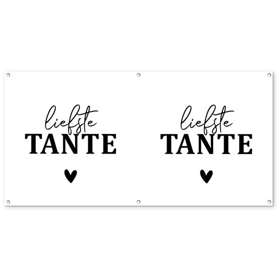 Décoration murale d&rsquo;extérieur Citations – &lsquo;Dearest tante&rsquo; – Proverbes – 160×80 cm – Toile de jardin – Poster extérieur