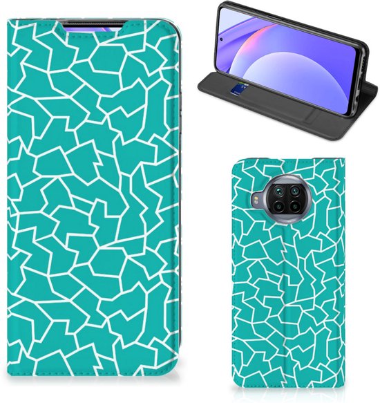 Coque Xiaomi Mi 10T Lite Book Case Cracks Blue