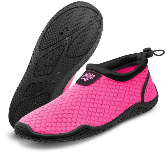 Chaussures aquatiques unisexes Aqua Speed ​​– Pour Enfants et Adultes – Antidérapantes, à séchage rapide et idéales pour la plage, la piscine et les Sports nautiques – Rose fluo 36