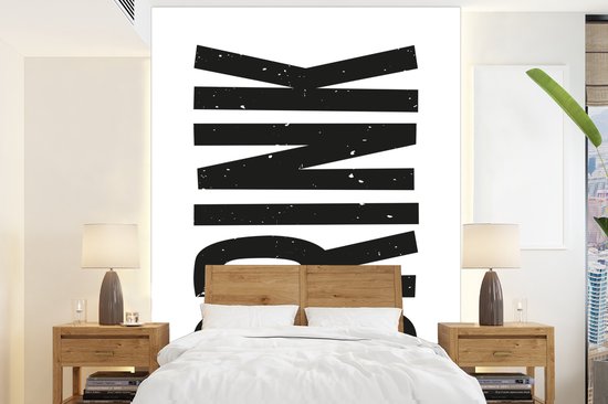 Behang – Fotobehang Drink – Zwart – Wit – Decoratie – Breedte 160 cm x hoogte 220 cm