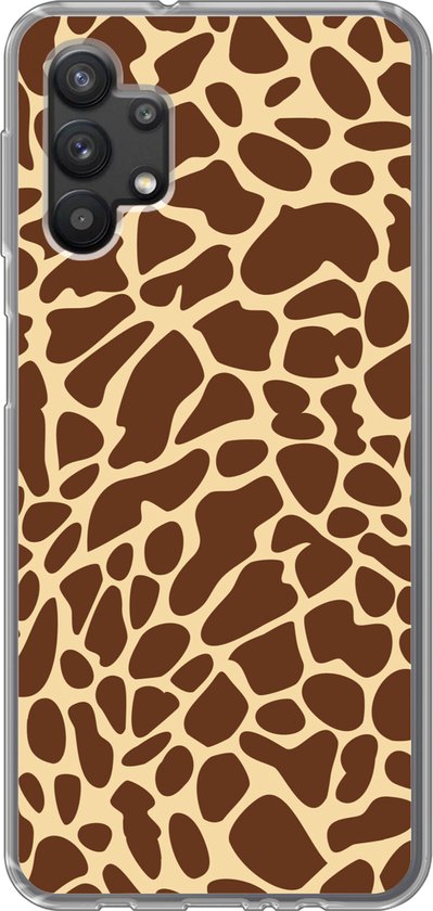 Coque Samsung Galaxy A32 5G – Imprimé Animal – Girafe – Marron – Siliconen – Sinterklaas – Noël – Cadeaux – Chaussures Cadeaux
