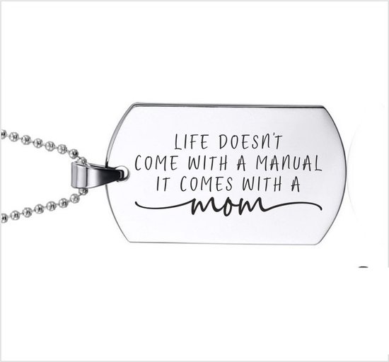 Collier en acier inoxydable – Il vient avec une Mom
