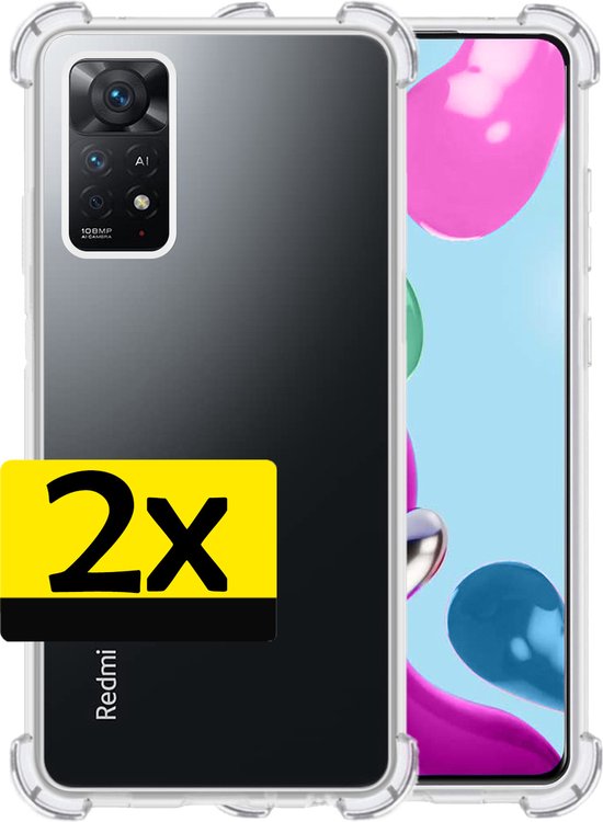 Coque Xiaomi Redmi Note 11 Antichoc – Coque Xiaomi Redmi Note 11 Antichoc Bumper – 2 Pièces – Transparent