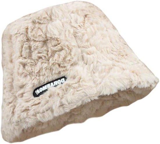 Bob avec doublure polaire pour femmes et hommes – Bonnet d&rsquo;hiver avec protection UV – Chapeau de pêcheur en peluche en taille 56-60 cm – Réglable et modèle profond – Chapeau de randonnée de grande taille.