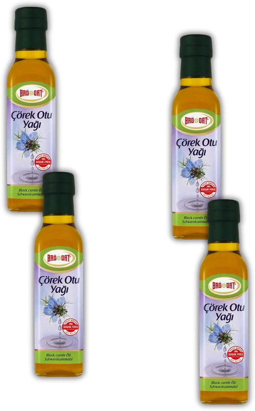 Bagdat – Biologische Komijnolie Zwart 225g – Corek Otu Yagi – 4 Stuks