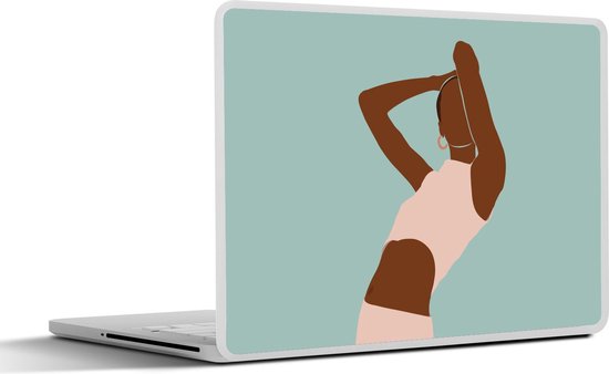 Autocollant pour ordinateur portable – 13,3 pouces – Femme – Été – Pastel – 31×22,5 cm – Autocollants pour ordinateur portable – Peau pour ordinateur portable – Couverture