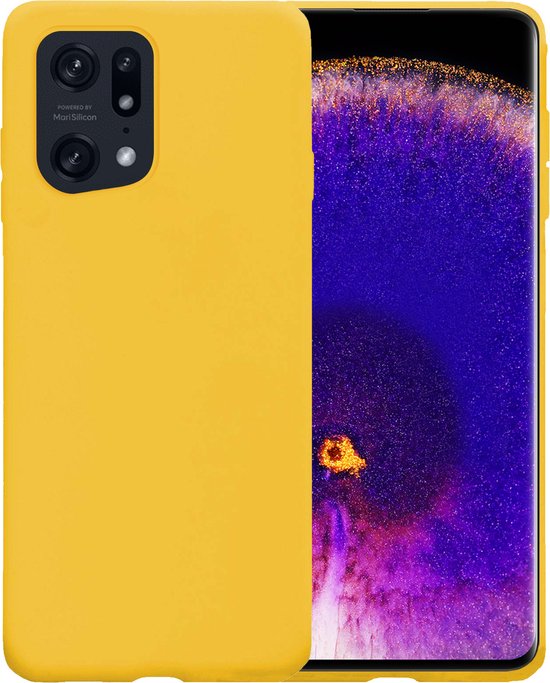Coque OPPO Find X5 Housse en Siliconen – Coque OPPO Find X5 Housse Siliconen – Jaune