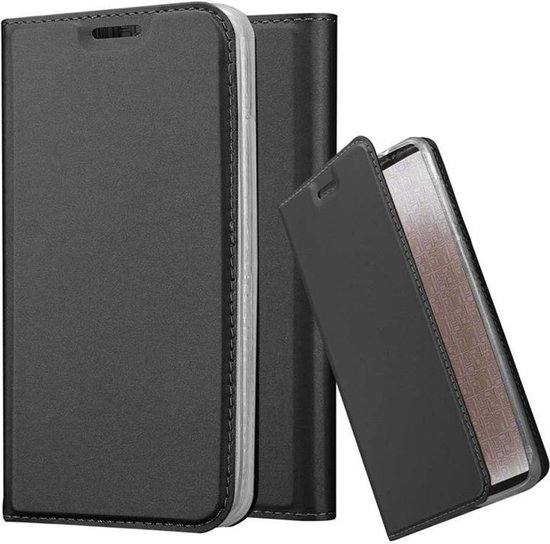 Étui Cadorabo adapté au LG G2 MINI en CLASSY BLACK – Étui de protection avec fermeture magnétique, fonction support et emplacement pour carte Book Case Cover Etui