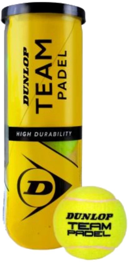 Balles de padel Dunlop Team Padel 3-Pack jaunes