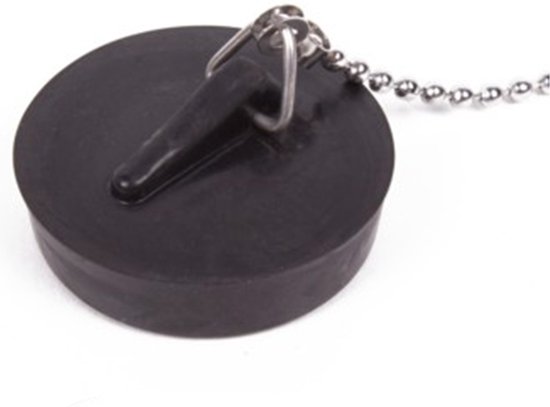 Bouchon de vidange / bouchon d&rsquo;évier / bouchon d&rsquo;évier Benson – 44 mm – avec chaîne en acier inoxydable 30 cm