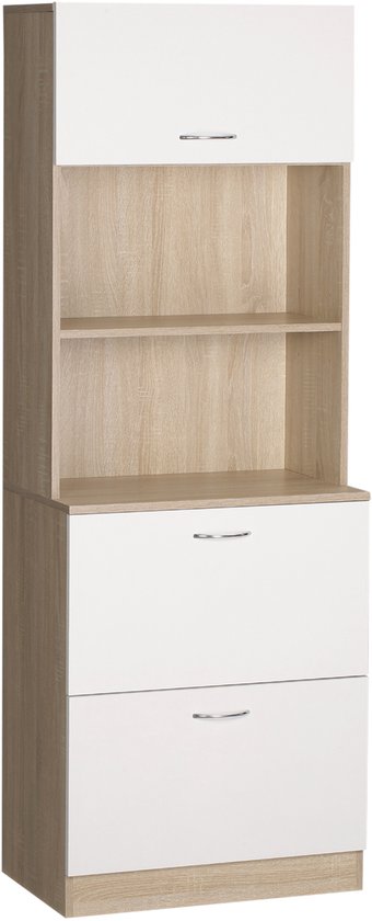 Buffet HOMCOM avec bahut – Aggloméré – 60x38x168cm – Wit