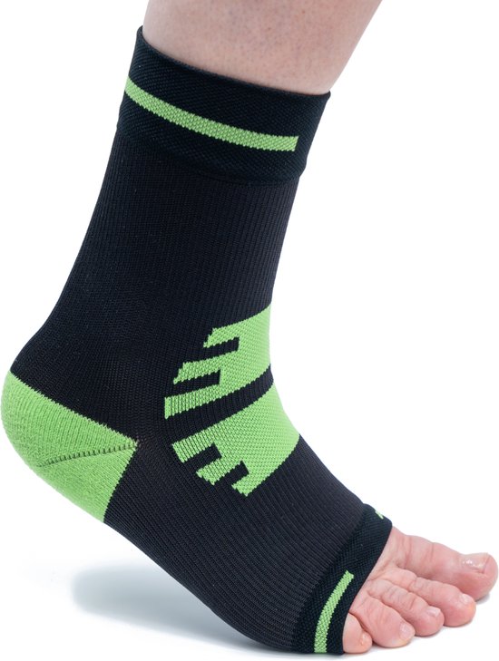 BORT ActiveColor Sport – ATTELLE DE CHEVILLE BANDAGE DE CHEVILLE UNIVERSAL OVERLOAD CHEVILLE SPORT – TAILLE DE CHEVILLE : 27-29 cm (XXL) – NOIR/VERT