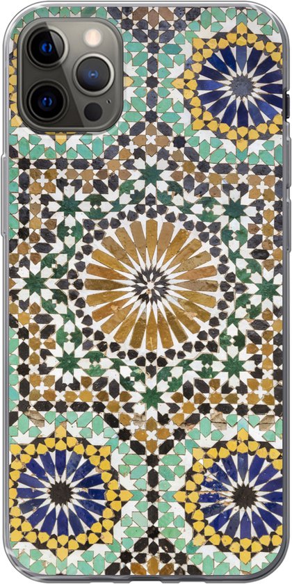 Coque iPhone 12 Pro Max – Gros plan d&rsquo;une mosaïque marocaine – Siliconen