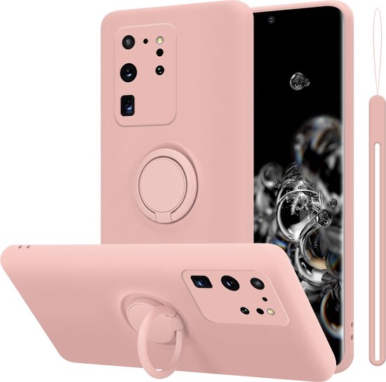 Coque Cadorabo pour Samsung Galaxy S20 ULTRA en ROSE LIQUIDE – Housse de protection en silicone TPU flexible avec anneau