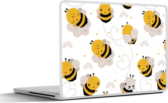 Autocollant pour ordinateur portable – 17,3 pouces – Abeilles – Motifs – Kawaii – 40x30cm – Autocollants pour ordinateur portable – Peau pour ordinateur portable – Couverture