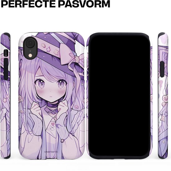 Étui Casetastic Adapté pour Apple iPhone Xr – Coque Protectrice Duo-couche Élégante – Nœud et Regard Fixe