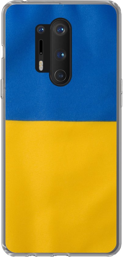 Coque OnePlus 8 Pro – Drapeau ukrainien gros plan – Siliconen
