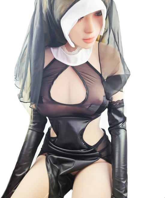 BamBella ® Vêtements de jeu de rôle sexy pour cosplay – Onesize – outfit femme Costume de nonne sexy Zwart