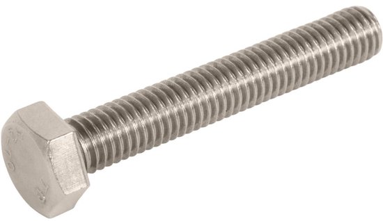 Boulon taraudé M12 x 90 mm – Acier inoxydable (50 pièces)