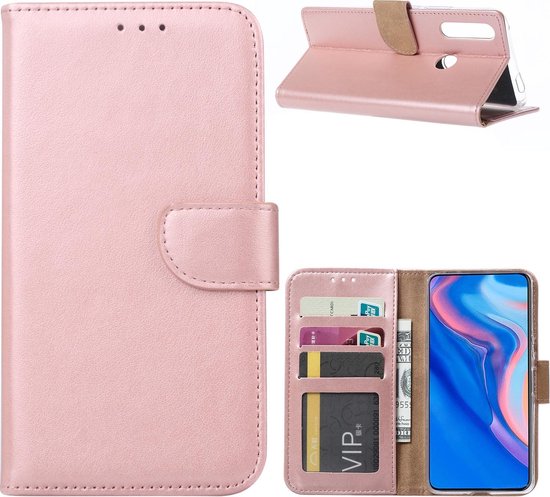 Étui Portefeuille / Étui à Livres Ntech Huawei P Smart Z – Or Rose