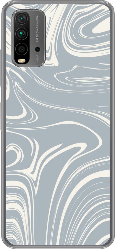 Coque Xiaomi Redmi 9T – Marbre – Jaune – Motifs – Coque de téléphone en Siliconen