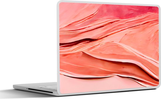 Autocollant pour ordinateur portable – 15,6 pouces – Abstrait – Rose – Pastel – Formes – 36 x 27,5 cm – Autocollants pour ordinateur portable – Protection pour ordinateur portable