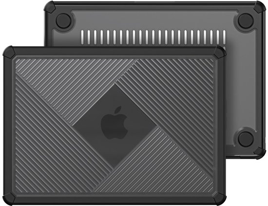 Dux Ducis Convient pour MacBook Air 15 pouces M2/ M3 (2023-2024) Armor Pattern Cover Case – Coque – Zwart