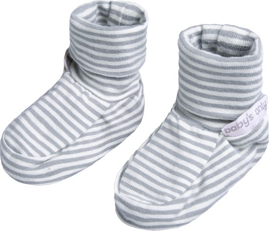 Chaussons Baby&rsquo;s Only à rayures – Chaussons Bébé – Chaussettes Bébé – Blue nordique – 0 mois – 100 % coton biologique – GOTS