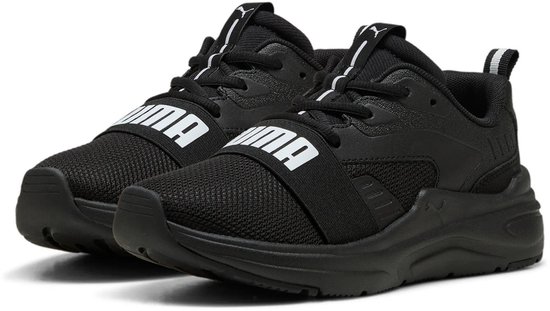 Chaussures de sport unisexes pour enfant PUMA SOFTRIDE Wired 2 JR 401505 01 Zwart- Wit