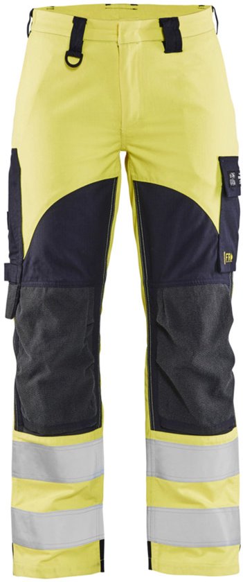 Blaklader Multinorm Pantalon de Travail Femme Inherent 7189-1512 – Jaune Haute Visibilité/Bleu Marine – C44