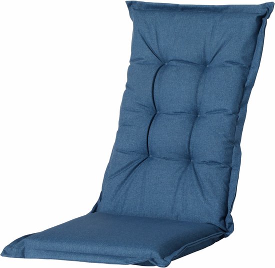 Coussin de Chaise de Jardin Madison Oxford 105 X 50 Cm Polycoton Blauw