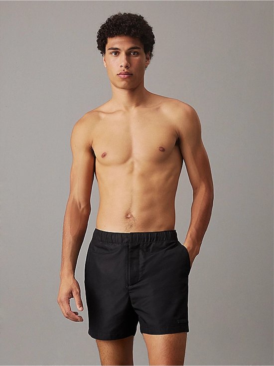 Calvin Klein Short de bain Medium à double ceinture pour homme – Zwart – Taille XL