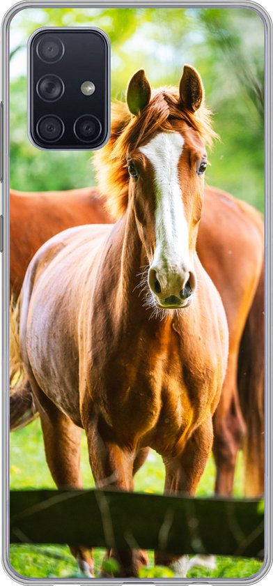 Coque Samsung Galaxy A51 – Paarden – Clair – Prairie – Siliconen