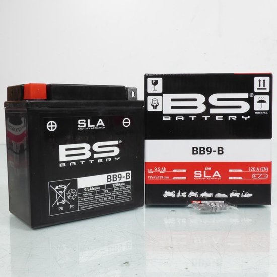 Batterie SLA BS Battery pour Scooter Aprilia 50 Sportcity One 4T 2008 à 2012 YB9-B / 12V 9.5Ah Neuf