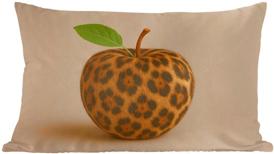 Coussins Coussins décoratifs – Oreillers de salon – 60×40 cm – Pomme – Panthère – Feuille – Vert
