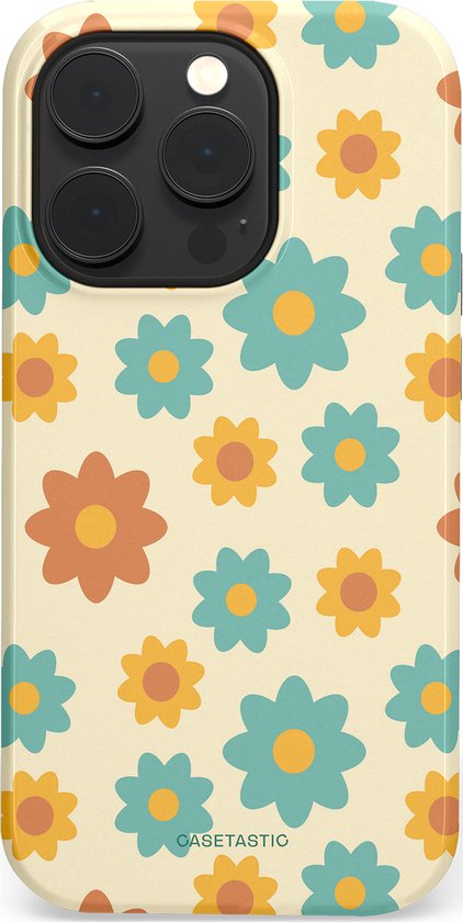 Étui Casetastic pour Apple iPhone 14 Pro Magsafe – Élégant étui de protection Duo couche – Retro Bloom