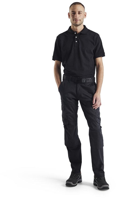 Blaklader Pantalon de travail industriel stretch avec poches genoux 1448-1832 – Zwart – D124