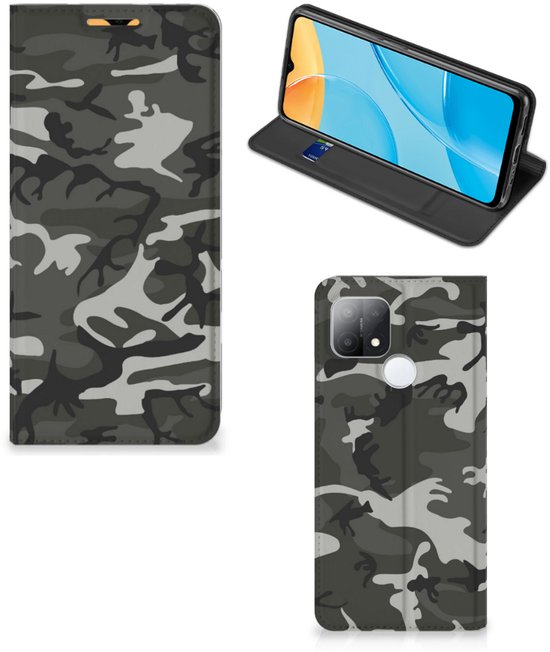 Étui de téléphone cadeau pour lui OPPO A15 Phone Bag Army Light